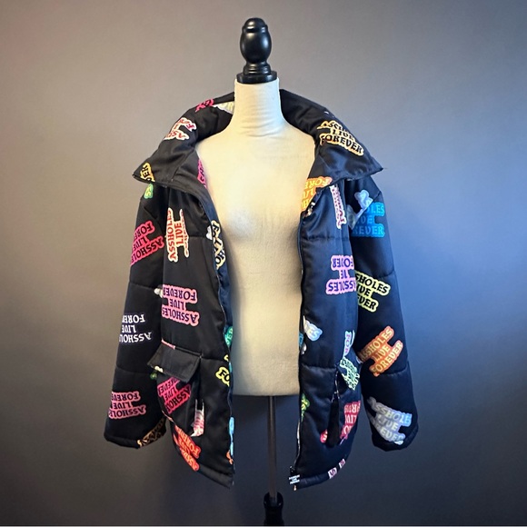 Assholes Live Forever ALF Monogram Unisex Plush Coat - Picture 8 of 10